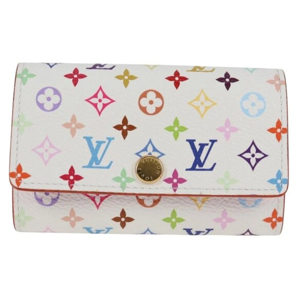 LOUIS VUITTON Multicolor LV x TM Multicles6 Key Case White M14092 Auth 128097SM - Picture 12 of 16